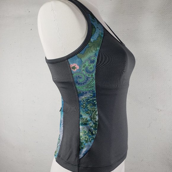 GoLite Built In Bra Workout Tank Gray Blue, Small - Picture 5 of 9